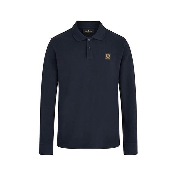 Belstaff Long Sleeve Polo Shirt Men blue Polo Shirts